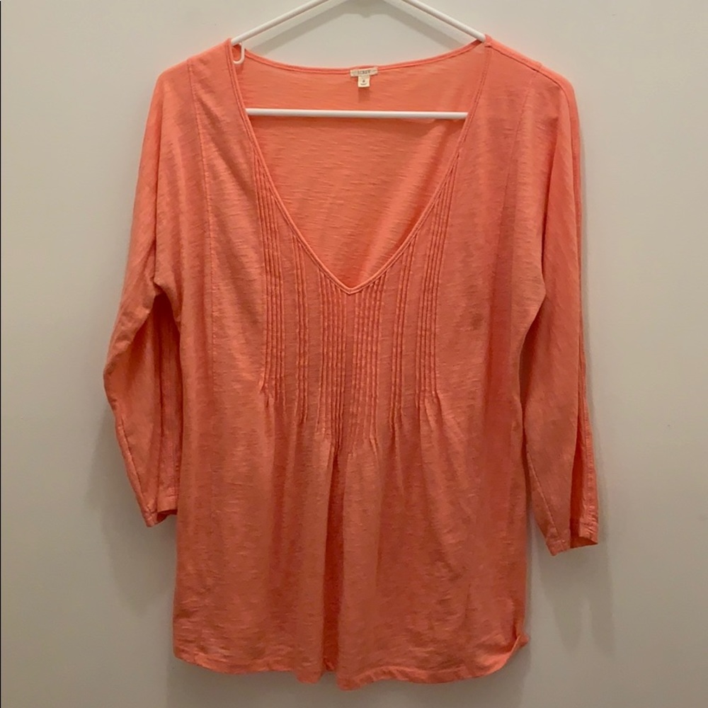 J. Crew vneck 3/4 sleeve tee